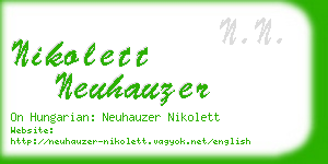 nikolett neuhauzer business card